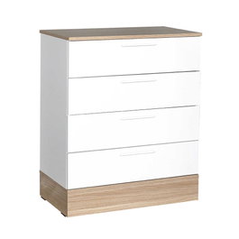 Hanah Home Cómoda de 5 Cajones Roble y Blanco